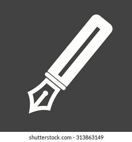 Pen, fountain, writing icon vector image.Can also be used for art and designing. Suitable for mobile apps, web apps and print media.
