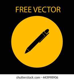 a pen free vector style flat
