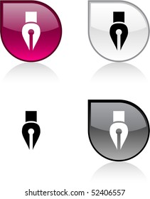 Pen glossy drop vibrant buttons.