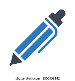pen glyph colour vector icon