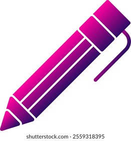 Pen Glyph Gradient Vector Icon Design