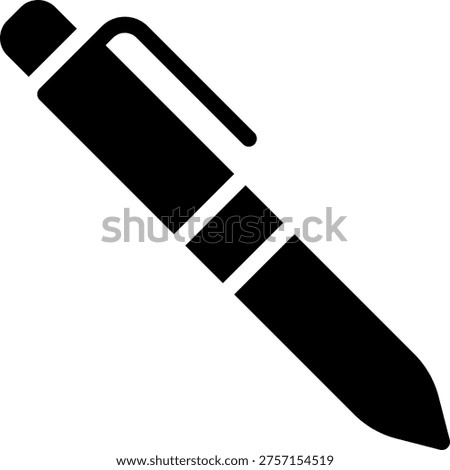 pen glyph icon illustration vector