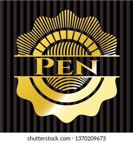 Pen golden emblem