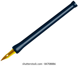 Pen with a golden nib