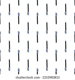 Pen, great design for any purposes. Doodle vector seamless pattern