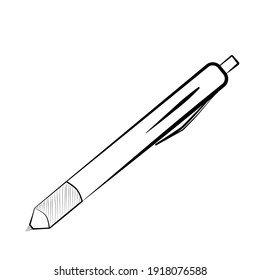 pen hand draw icon isolated on white background. Vector