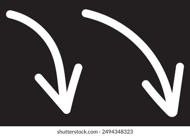 Flechas dibujadas a mano set_ black