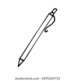 pen hand drawn in doodle style. icon, sticker. monochrome, minimalism Scandinavian
