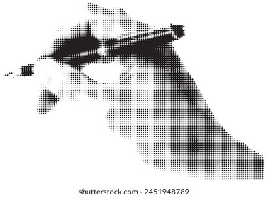 Pen in Hand pop art, Pen in Hand collage pop art