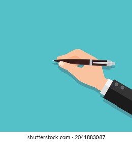 pen hand sign vector illustration