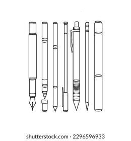 handgezeichnete Doodle-Illustrationen, Vektorset