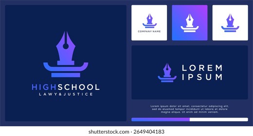 Pen high school logo design for law company