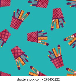 Pen Holder flat icon,eps10 seamless pattern background