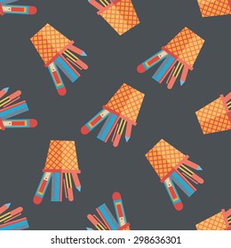 Pen Holder flat icon,eps10 seamless pattern background