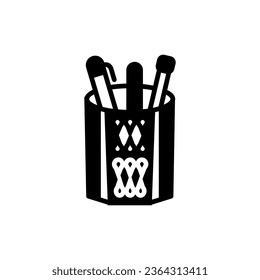 Pen Holder Symbol in Vektorgrafik. Logotyp