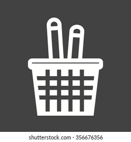 Pen, holder, pencil icon vector image. Can also be used for office. Suitable for web apps, mobile apps and print media.