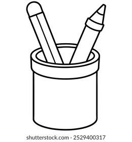 Pen Holder Vector Art Collection.