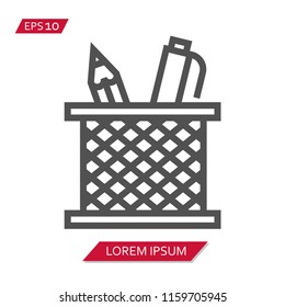 pen holder vector icon symbol