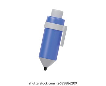Pen icon 3d rendered illustration