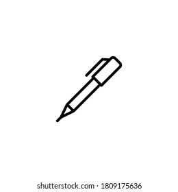 Pen Icon  in black line style icon, style isolated on white background