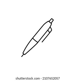 Pen Icon  in black line style icon, style isolated on white background