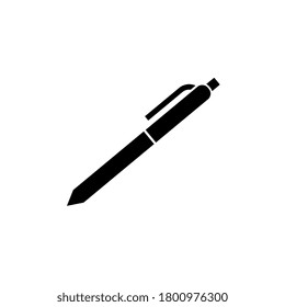 Pen icon. Black simple icon isolated on white background.