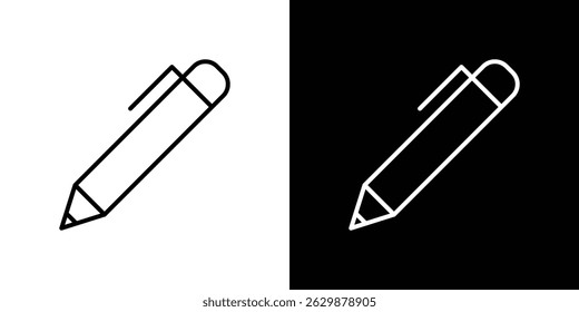 Pen icon in black vector format
