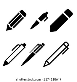 pen icon black white background
