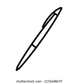 Pen Icon. Bold outline design with editable stroke width. Vector Illustration.