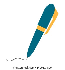 pen icon cartoon isolated vector illustration graphic design