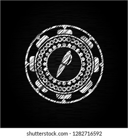 pen icon with chalkboard texture