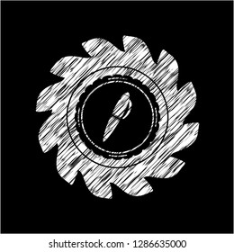 pen icon with chalkboard texture