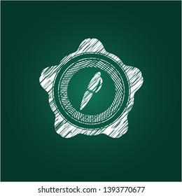 pen icon with chalkboard texture