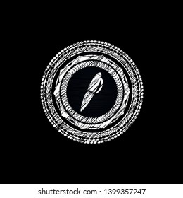 pen icon with chalkboard texture