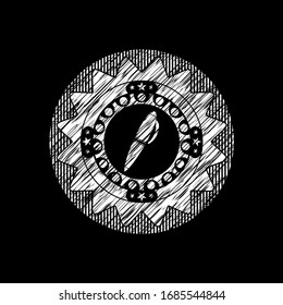 pen icon with chalkboard texture