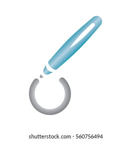 Pen Icon in Color Gradient Vector