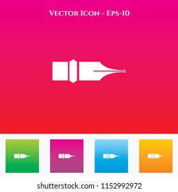 Pen Icon in Colored Square box. eps-10
