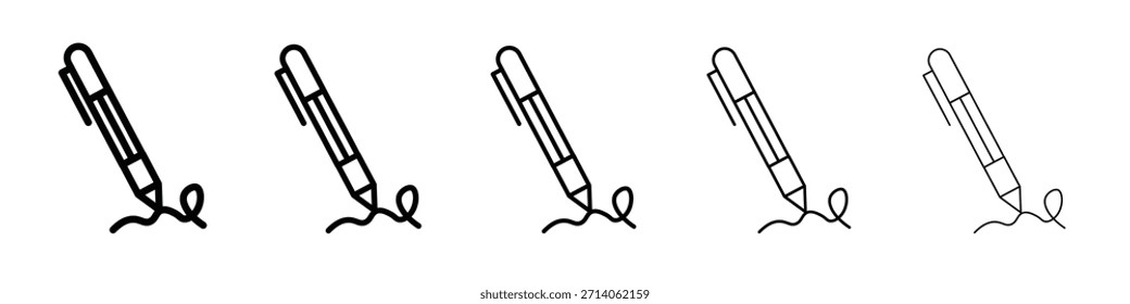Diseño del icono de la pluma, logotipo, App, interfaz de usuario. Ilustración vectorial, EPS
