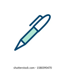 Pen icon design template, color style