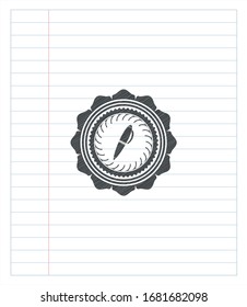 pen icon draw with pencil effect. Vector Illustration. Detailed.