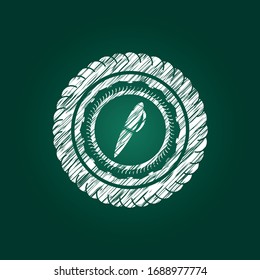 pen icon drawn with chalkboard texture