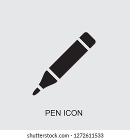 pen icon . Editable filled pen icon from beauty. Trendy pen icon for web and mobile.