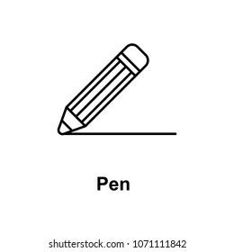 a pen icon. Element of school icon for mobile concept and web apps. Thin line icon for website design and development, app development. Premium icon on white background