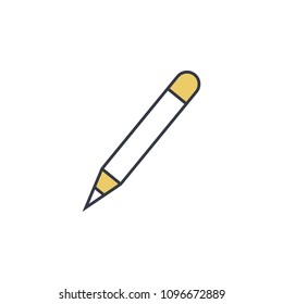 a pen icon. Element of web icon with one color for mobile concept and web apps. Thin line a pen icon can be used for web and mobile. Premium icon on white background