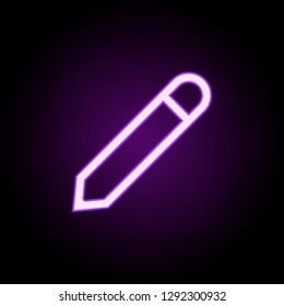 a pen icon. Elements of web in neon style icons. Simple icon for websites, web design, mobile app, info graphics