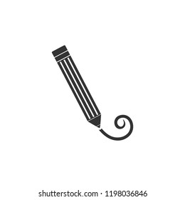 Pen icon flat. Icon Flat