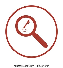 Pen  icon. Flat design.