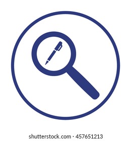 Pen  icon. Flat design.