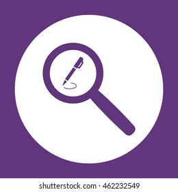 Pen  icon. Flat design.