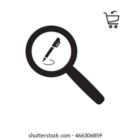 Pen  icon. Flat design.